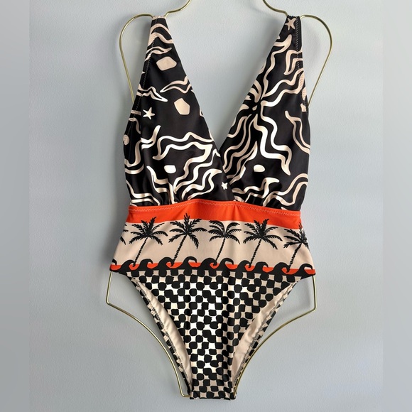 Sanctuary Other - Sanctuary Women's Beach Conversations Plunge Mio One-Piece Swimsuit Size Small